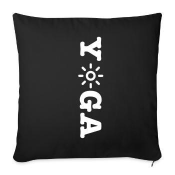 Chemise de yoga I Yoga I Namaste I Karma I Cadeau I om - Housse de coussin décorative 45 x 45 cm - noir - Devant