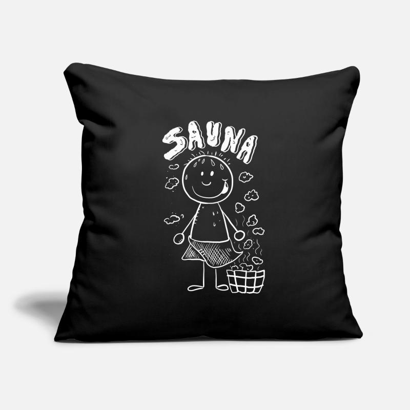 Dampf Sauna Strichmännchen Sofakissenbezug 45 x 45 cm