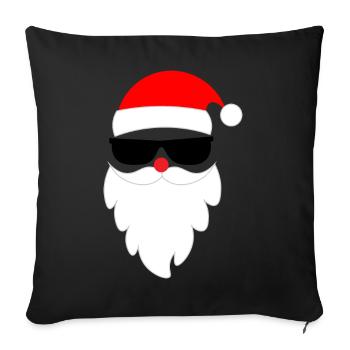 Cool Santa Claus Santa Claus - Sofa pillowcase 17,3'' x 17,3'' (45 x 45 cm) - black - Front