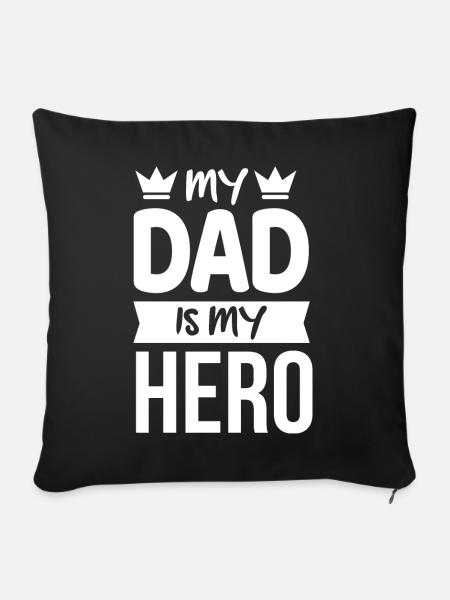 Papa Vater - Sofakissenbezug 45 x 45 cm - Schwarz