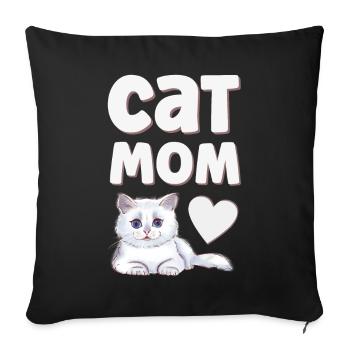Cat Cats - Sofa pillowcase 17,3'' x 17,3'' (45 x 45 cm) - black - Front
