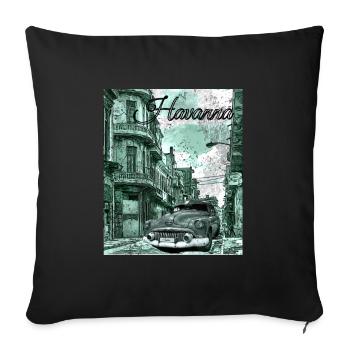 Havanna Cuba - Sofakissenbezug 45 x 45 cm - Schwarz - Vorne
