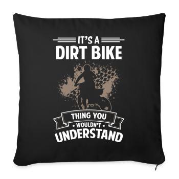 Pilotes de motocross - Housse de coussin décorative 45 x 45 cm - noir - Devant