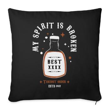 Buveur spirituel - Housse de coussin décorative 45 x 45 cm - noir - Devant