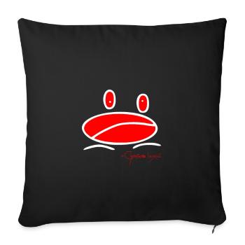 Frogmini © Chyropterum Innoxius - Sofa pillowcase 17,3'' x 17,3'' (45 x 45 cm) - black - Front