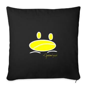 Frogmini © Chyropterum Innoxius - Sofa pillowcase 17,3'' x 17,3'' (45 x 45 cm) - black - Front