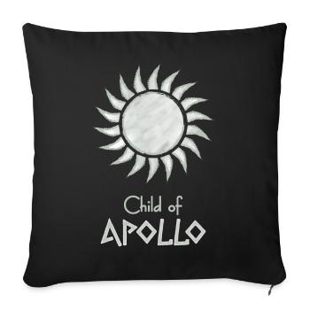 Child of Apollo – Percy Jackson inspired design - Sofa pillowcase 17,3'' x 17,3'' (45 x 45 cm) - black - Front