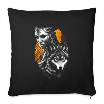 Gardiens de la forêt - Housse de coussin décorative 45 x 45 cm - noir - Devant
