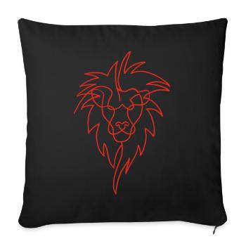 Sketch of the red lion - Sofa pillowcase 17,3'' x 17,3'' (45 x 45 cm) - black - Front