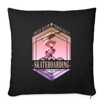 Skateboarding Skate Skater Skateboard Sk8 Vintage - Sofakissenbezug 45 x 45 cm - Schwarz - Vorne