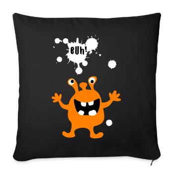 Monster Buh Zombie Comic Kreatur Kinder Halloween - Sofakissenbezug 45 x 45 cm - Schwarz - Vorne