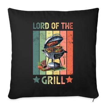 Grill Grilling Grillmeister - Sofa pillowcase 17,3'' x 17,3'' (45 x 45 cm) - black - Front