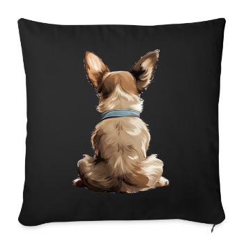 Chihuahua - Housse de coussin décorative 45 x 45 cm - noir - Devant