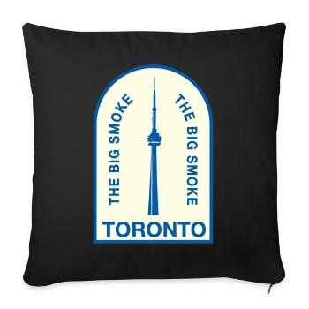 Toronto CNTower Big Smoke - Housse de coussin décorative 45 x 45 cm - noir - Devant