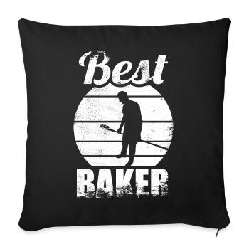 Best Baker - Sofa pillowcase 17,3'' x 17,3'' (45 x 45 cm) - black - Front