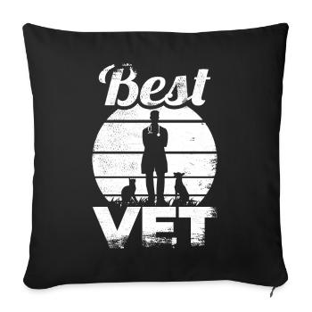 Best Veterinarian - Sofa pillowcase 17,3'' x 17,3'' (45 x 45 cm) - black - Front