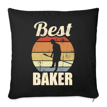 Funny Baker - Sofa pillowcase 17,3'' x 17,3'' (45 x 45 cm) - black - Front