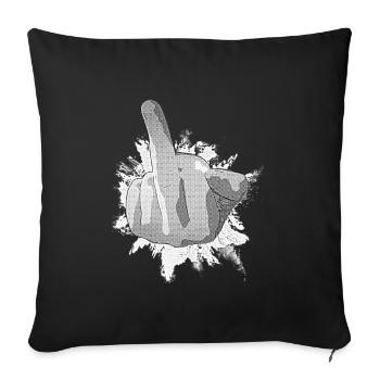 Signe de la main coquine Graffiti Print - Housse de coussin décorative 45 x 45 cm - noir - Devant