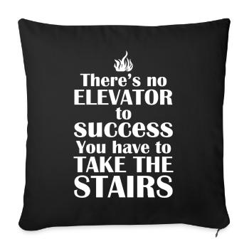 Success Motivation - Sofa pillowcase 17,3'' x 17,3'' (45 x 45 cm) - black - Front