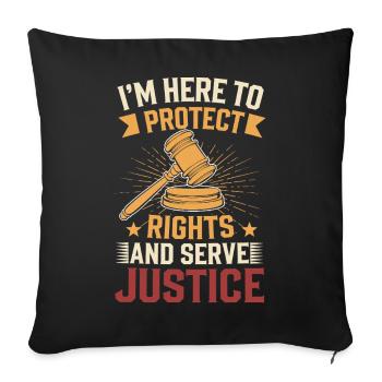 Avocat - Housse de coussin décorative 45 x 45 cm - noir - Devant
