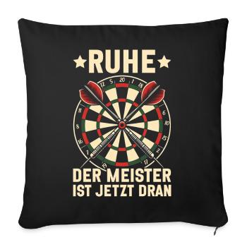 Fléchettes Fléchettes Jeu de fléchettes Lecteur de fléchettes - Housse de coussin décorative 45 x 45 cm - noir - Devant