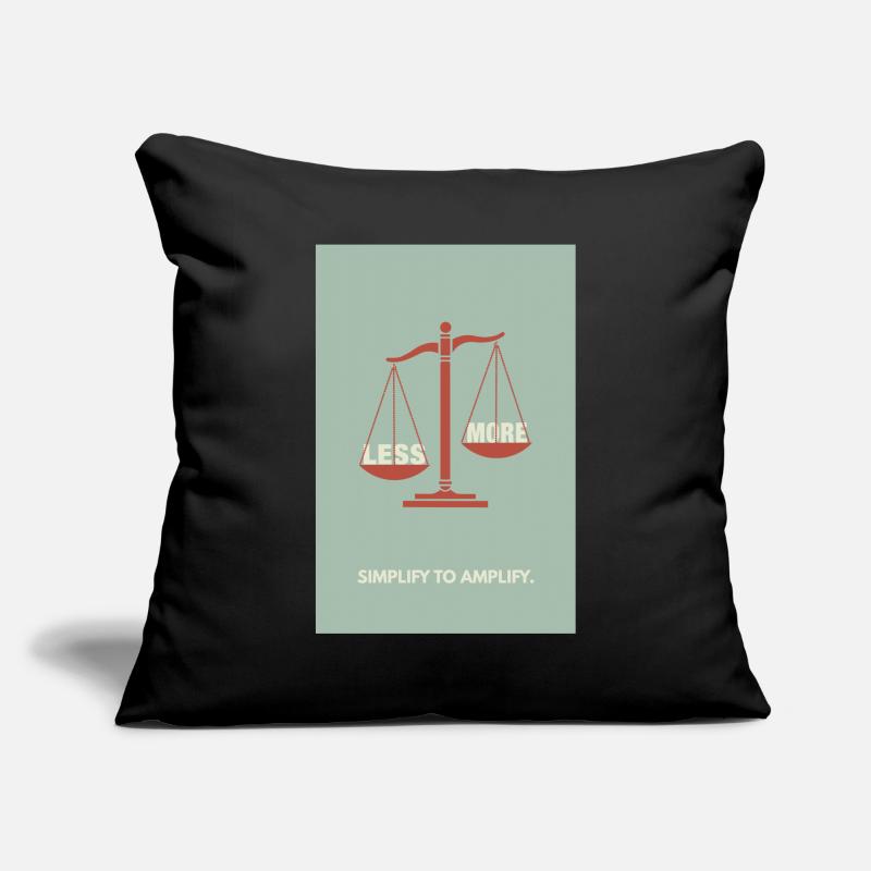 Moins, c’est plus - Conception d’affiche d’équilibre Housse de coussin décorative 45 x 45 cm