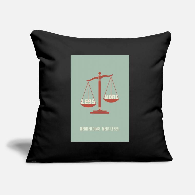 Moins, c’est plus - Conception d’affiche d’équilibre Housse de coussin décorative 45 x 45 cm