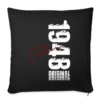 77th Birthday Original October 1948 - Sofa pillowcase 17,3'' x 17,3'' (45 x 45 cm) - black - Front