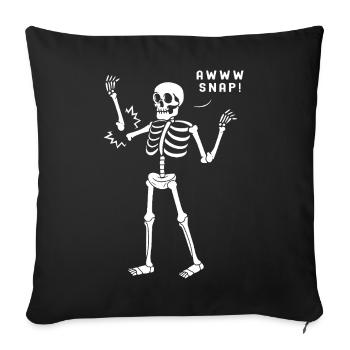 Bone Fracture Halloween Skeleton Bone Arm Fracture - Sofa pillowcase 17,3'' x 17,3'' (45 x 45 cm) - black - Front