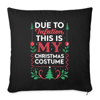 Inflation Noël Costume - Housse de coussin décorative 45 x 45 cm - noir - Devant