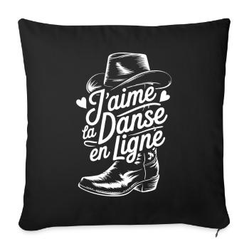 Cowboy Line Dancing I Like - Sofa pillowcase 17,3'' x 17,3'' (45 x 45 cm) - black - Front