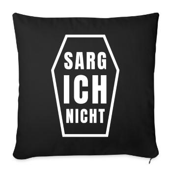CERCUEIL JE NE SAIS PAS - drôle de dicton gothique - Housse de coussin décorative 45 x 45 cm - noir - Devant