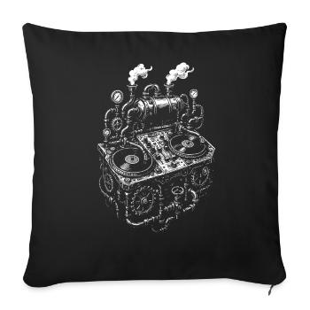 Steampunk Console Music - Sofa pillowcase 17,3'' x 17,3'' (45 x 45 cm) - black - Front