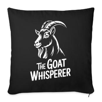  The Goat Whisperer Lustiges Ziegen Whisperer - Sofakissenbezug 45 x 45 cm - Schwarz - Vorne