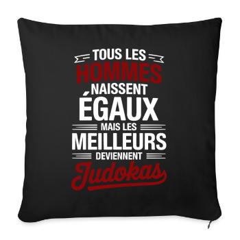 Tous Les Hommes Naissent Égaux Mais Les Meilleurs  - Housse de coussin décorative 45 x 45 cm - noir - Devant