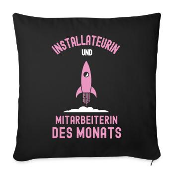 Best Plumber Employee of the Month - Sofa pillowcase 17,3'' x 17,3'' (45 x 45 cm) - black - Front