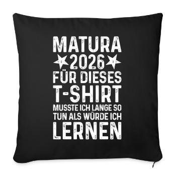 Matura 2026 - Sofa pillowcase 17,3'' x 17,3'' (45 x 45 cm) - black - Front