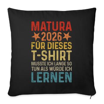 Matura 2026 - Sofa pillowcase 17,3'' x 17,3'' (45 x 45 cm) - black - Front