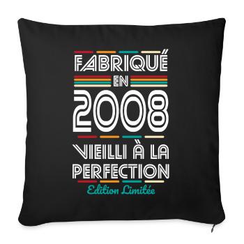2008 – Made – Aged to perfection - Sofa pillowcase 17,3'' x 17,3'' (45 x 45 cm) - black - Front