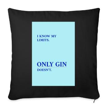 Le gin n’a pas de limites - Housse de coussin décorative 45 x 45 cm - noir - Devant
