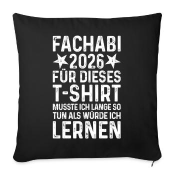 Fachabi 2026 - Housse de coussin décorative 45 x 45 cm - noir - Devant