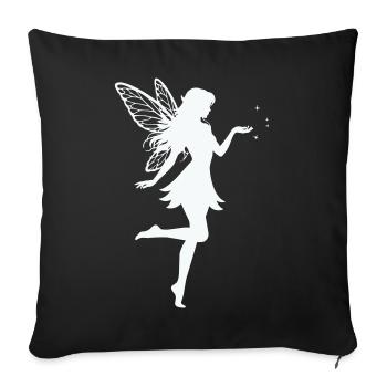 Fairy Elf - Sofa pillowcase 17,3'' x 17,3'' (45 x 45 cm) - black - Front