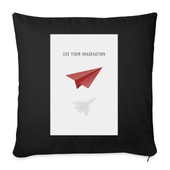 Utilisez votre imagination - Housse de coussin décorative 45 x 45 cm - noir - Devant