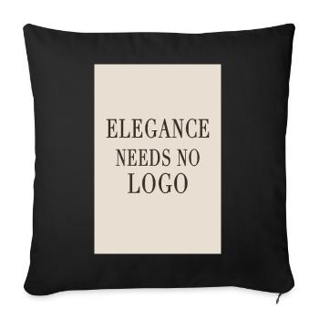 L’élégance n’a pas besoin de logo – un design de luxe discret - Housse de coussin décorative 45 x 45 cm - noir - Devant