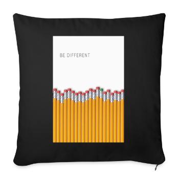 Be Different Minimalist Statement Design - Sofakissenbezug 45 x 45 cm - Schwarz - Vorne