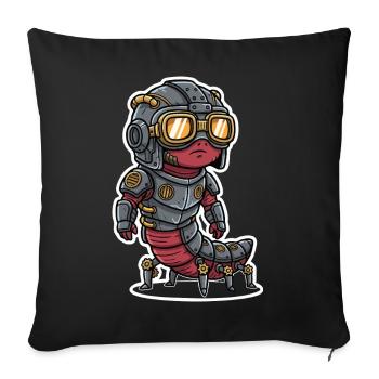 Centipede Steampunk Armored Steel Armor - Sofa pillowcase 17,3'' x 17,3'' (45 x 45 cm) - black - Front