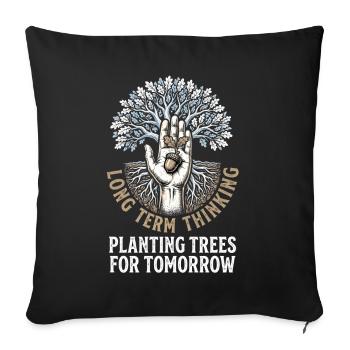 Long Term Planting - Sofa pillowcase 17,3'' x 17,3'' (45 x 45 cm) - black - Front