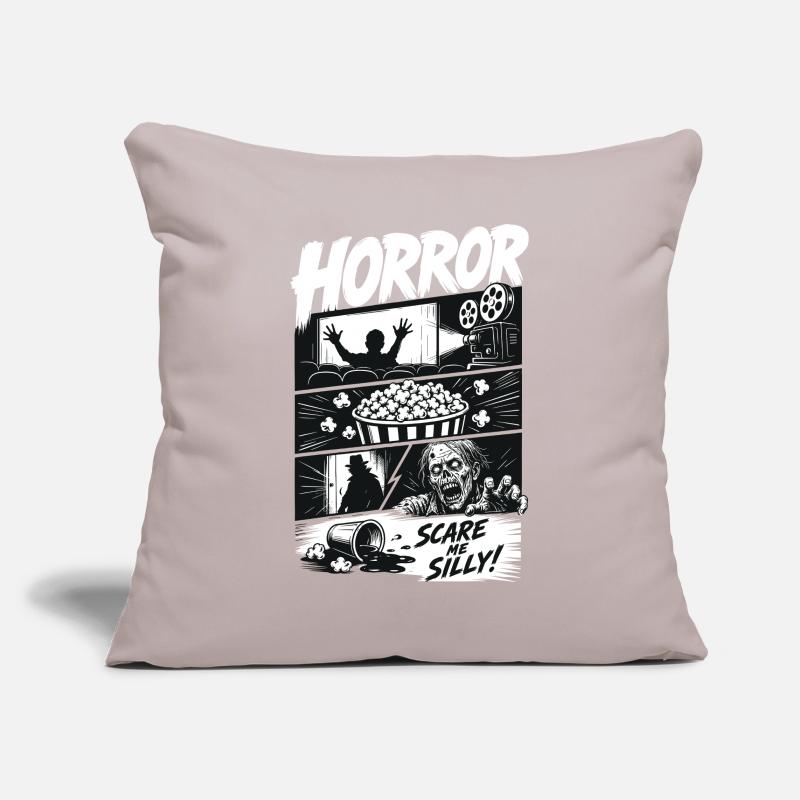 Horror Popcorn Comic Style Housse de coussin décorative 45 x 45 cm