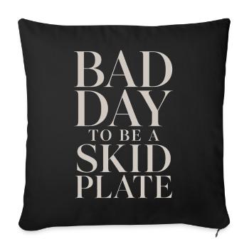 Off-Road Humour : Mauvais Jour pour le Sabot - Housse de coussin décorative 45 x 45 cm - noir - Devant