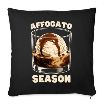 Saison d’Affogato - Housse de coussin décorative 45 x 45 cm - noir - Devant